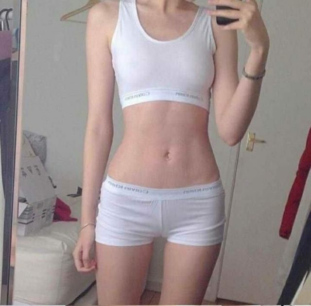 Flat chested teen